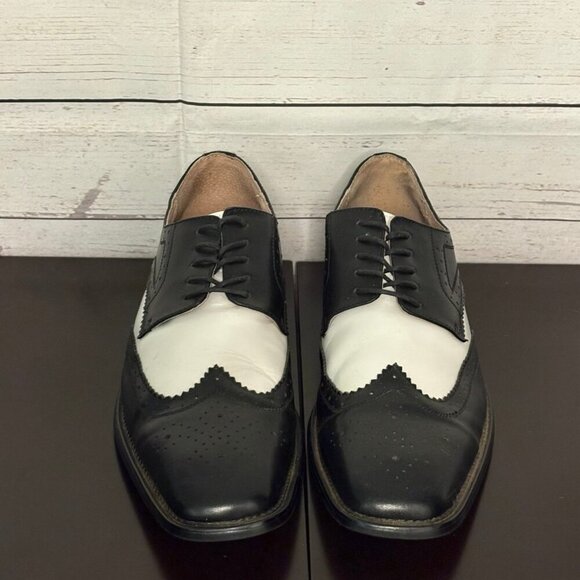 Fratelli Select Black White Tuxedo Shoes Mens 12 - Picture 3 of 5